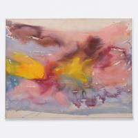 Large Patricia Lipsky IT RAINED ON THURSDAY Painting, 88W - Sold for $10,880 on 11-15-2025 (Lot 82).jpg